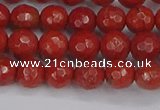 CRE339 15.5 inches 6mm faceted round red jasper beads
