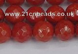 CRE342 15.5 inches 12mm faceted round red jasper beads