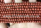 CRE350 15.5 inches 4mm round red jasper beads wholesale