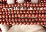 CRE351 15.5 inches 6mm round red jasper beads wholesale