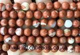 CWJ372 15 inches 8mm round red jasper beads wholesale