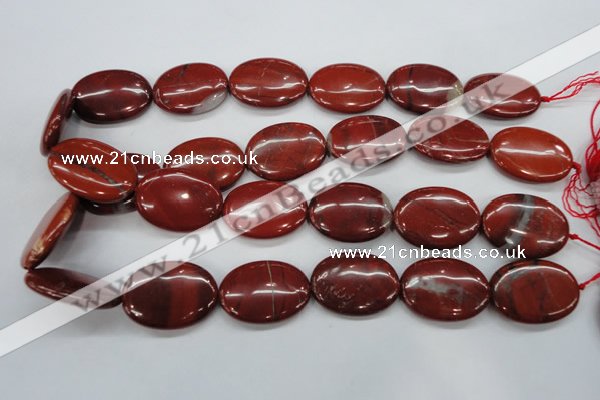 CRE51 15.5 inches 22*30mm oval red jasper beads wholesale