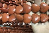 CRE67 15.5 inches 20*23mm heart red jasper beads wholesale