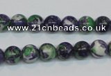 CRF03 15.5 inches 8mm round dyed rain flower stone beads wholesale