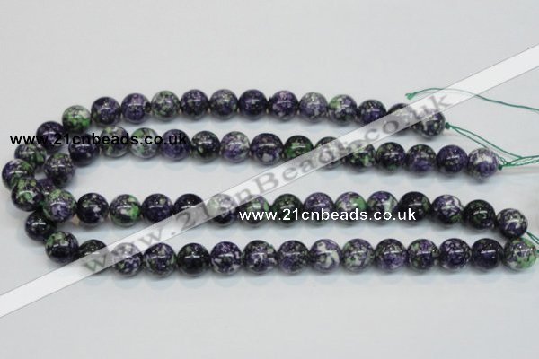 CRF05 15.5 inches 12mm round dyed rain flower stone beads wholesale