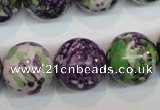 CRF08 15.5 inches 18mm round dyed rain flower stone beads wholesale