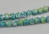 CRF101 15.5 inches 6mm round dyed rain flower stone beads wholesale