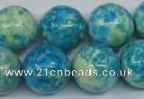 CRF107 15.5 inches 18mm round dyed rain flower stone beads wholesale