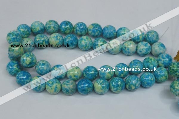 CRF107 15.5 inches 18mm round dyed rain flower stone beads wholesale