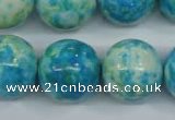 CRF108 15.5 inches 20mm round dyed rain flower stone beads wholesale