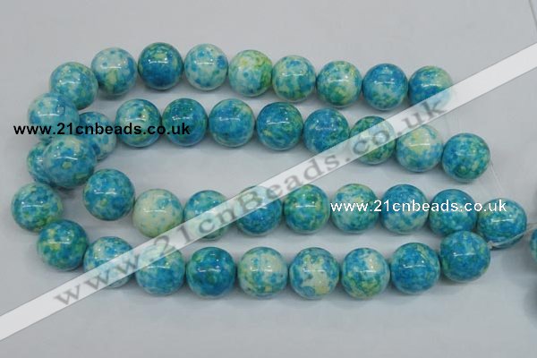 CRF108 15.5 inches 20mm round dyed rain flower stone beads wholesale