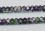 CRF14 15.5 inches 5*8mm rondelle dyed rain flower stone beads wholesale