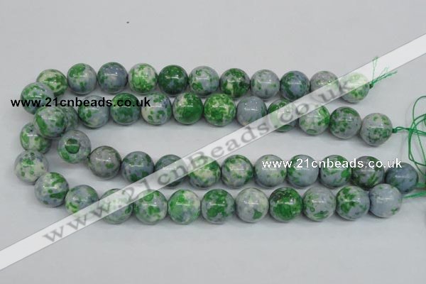 CRF156 15.5 inches 16mm round dyed rain flower stone beads wholesale