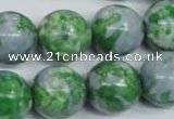 CRF157 15.5 inches 18mm round dyed rain flower stone beads wholesale