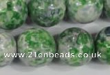 CRF158 15.5 inches 20mm round dyed rain flower stone beads wholesale