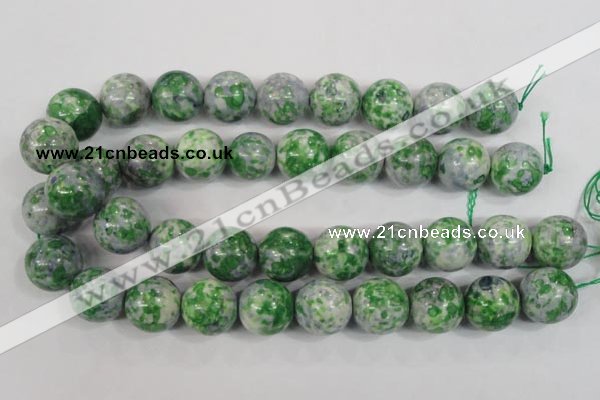 CRF158 15.5 inches 20mm round dyed rain flower stone beads wholesale