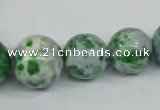 CRF162 15.5 inches 10mm - 20mm round dyed rain flower stone beads