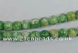 CRF181 15.5 inches 6mm round dyed rain flower stone beads wholesale