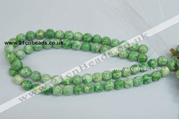 CRF184 15.5 inches 12mm round dyed rain flower stone beads wholesale