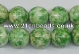 CRF185 15.5 inches 14mm round dyed rain flower stone beads wholesale