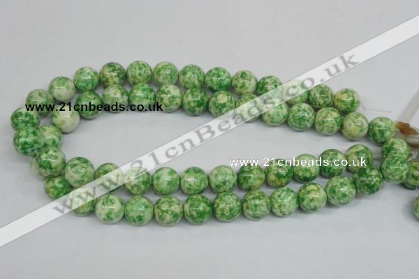 CRF185 15.5 inches 14mm round dyed rain flower stone beads wholesale