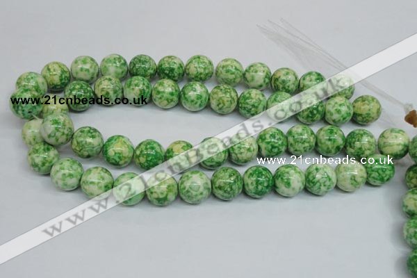 CRF186 15.5 inches 16mm round dyed rain flower stone beads wholesale