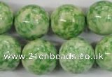 CRF187 15.5 inches 18mm round dyed rain flower stone beads wholesale