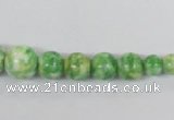 CRF191 15.5 inches 6mm - 14mm round dyed rain flower stone beads