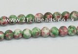 CRF22 15.5 inches 6mm round dyed rain flower stone beads wholesale