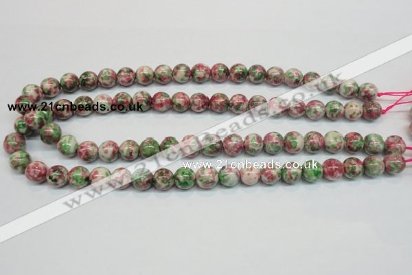 CRF25 15.5 inches 12mm round dyed rain flower stone beads wholesale