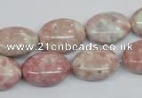 CRF265 15.5 inches 13*18mm oval dyed rain flower stone beads