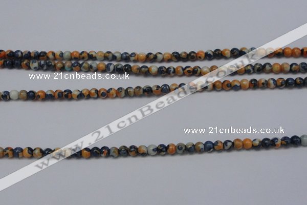 CRF272 15.5 inches 3mm round dyed rain flower stone beads