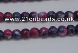 CRF273 15.5 inches 3mm round dyed rain flower stone beads