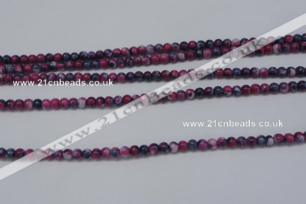 CRF273 15.5 inches 3mm round dyed rain flower stone beads