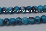 CRF274 15.5 inches 3mm round dyed rain flower stone beads