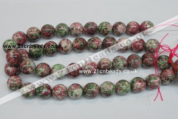 CRF28 15.5 inches 18mm round dyed rain flower stone beads wholesale