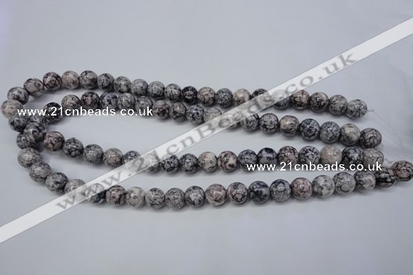 CRF282 15.5 inches 8mm round dyed rain flower stone beads