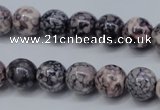 CRF284 15.5 inches 12mm round dyed rain flower stone beads