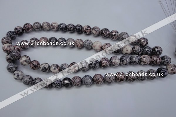 CRF284 15.5 inches 12mm round dyed rain flower stone beads