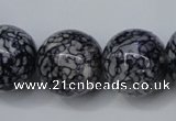 CRF287 15.5 inches 18mm round dyed rain flower stone beads