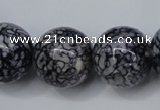 CRF288 15.5 inches 20mm round dyed rain flower stone beads