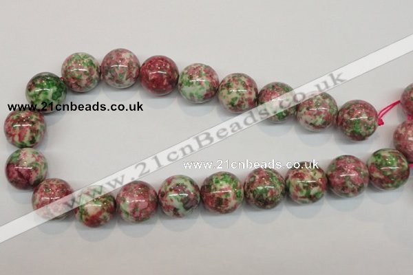 CRF29 15.5 inches 20mm round dyed rain flower stone beads wholesale