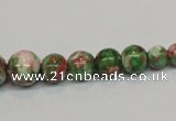 CRF30 15.5 inches multi sizes round dyed rain flower stone beads wholesale