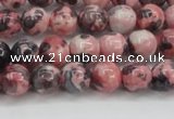 CRF301 15.5 inches 6mm round dyed rain flower stone beads wholesale