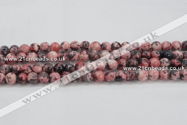 CRF304 15.5 inches 12mm round dyed rain flower stone beads wholesale