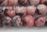 CRF305 15.5 inches 14mm round dyed rain flower stone beads wholesale