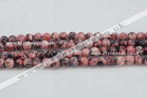 CRF305 15.5 inches 14mm round dyed rain flower stone beads wholesale