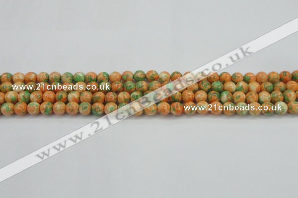 CRF308 15.5 inches 6mm round dyed rain flower stone beads wholesale