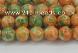 CRF309 15.5 inches 8mm round dyed rain flower stone beads wholesale