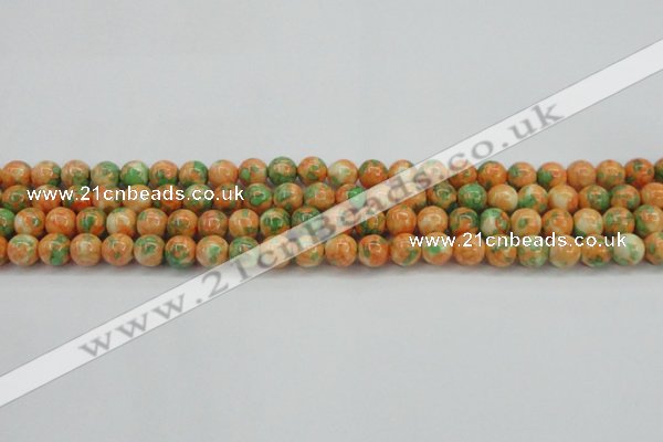 CRF309 15.5 inches 8mm round dyed rain flower stone beads wholesale